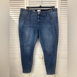 Ava & Viv Mid-Rise Skinny Blue Women's Jeans Size 20